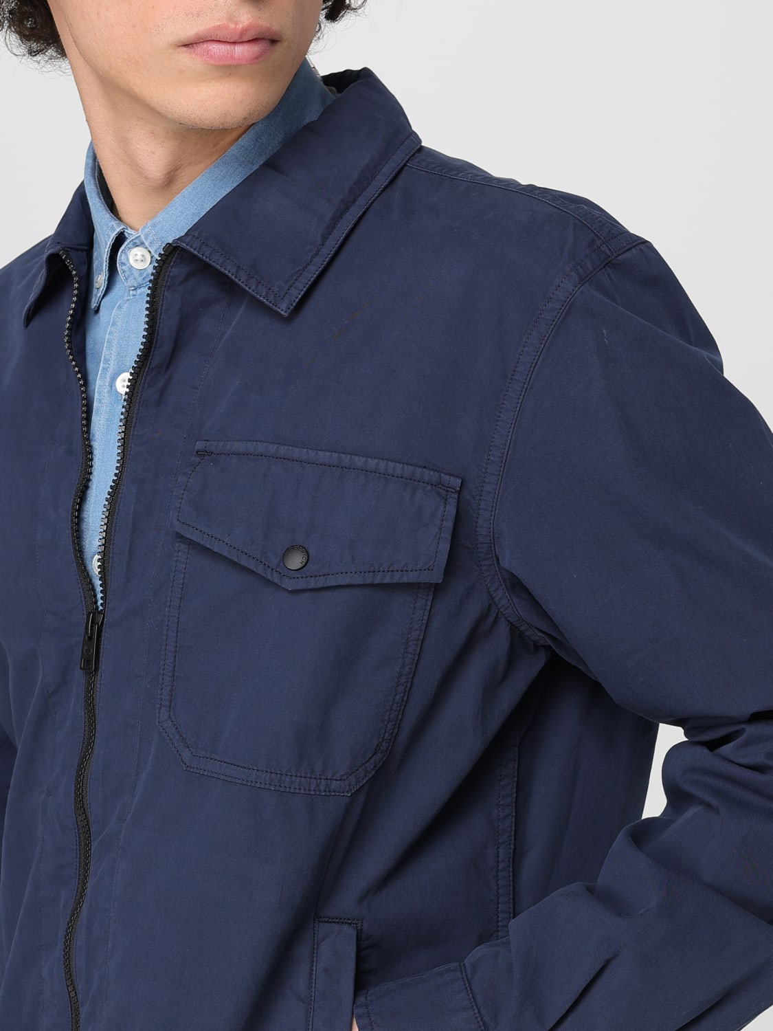 WOOLRICH 外套: 外套 男士 Woolrich, 蓝色 - Img 4