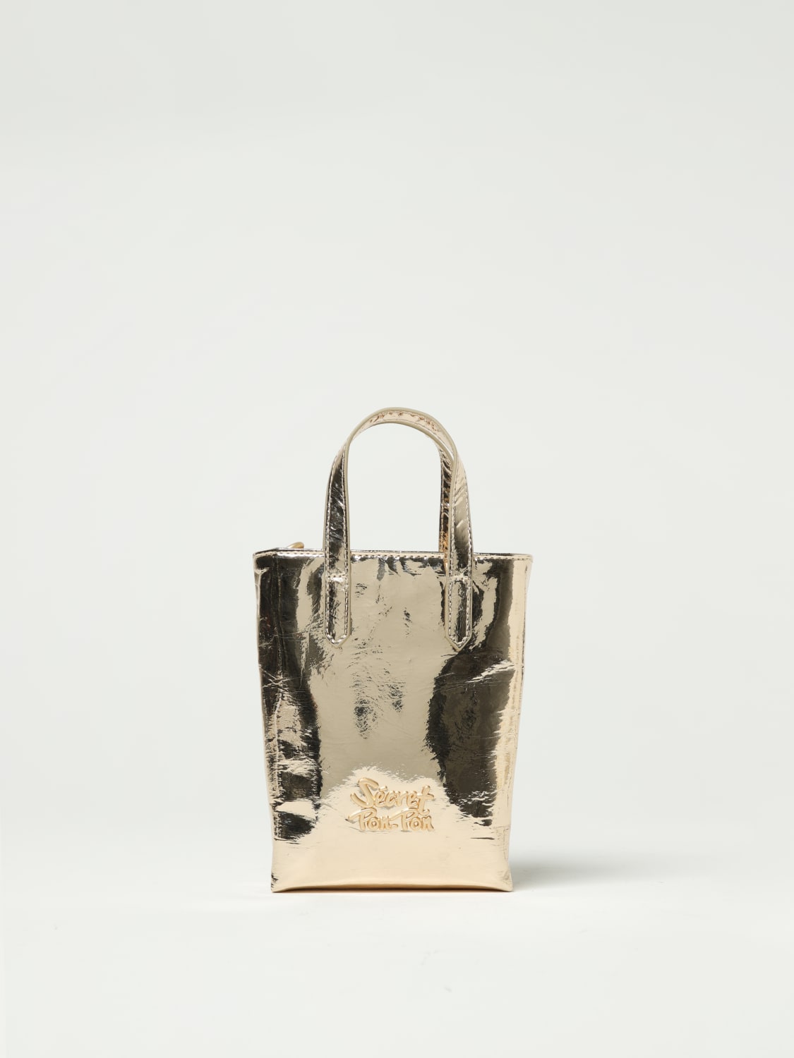 バッグ・カバンその他 SECRET PON-PON Woman Mini bag Gold SPARKLING PHONE CASE GOLD SECRET PON-PON: Shoulder bag woman - Gold | Secret Pon-Pon