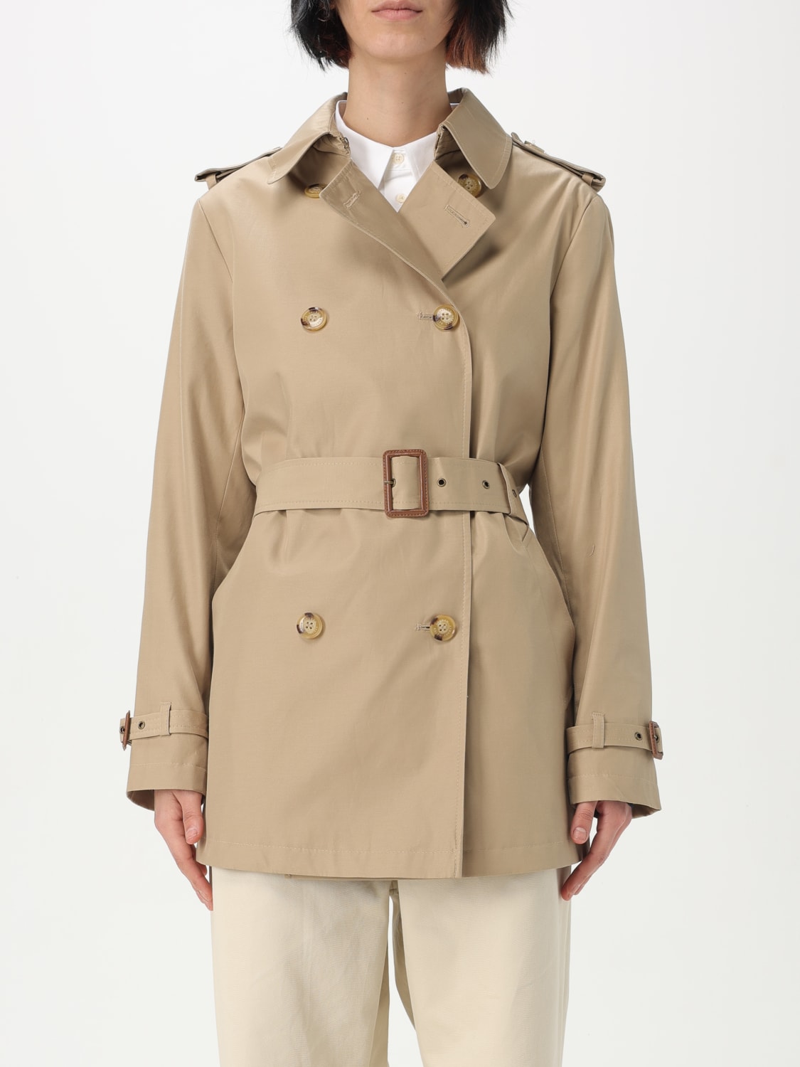 アウターその他 LAUREN RALPH LAUREN Woman Trench coat Ivory 297967126 002 LAUREN RALPH LAUREN: women's trench coat - Ivory | Lauren
