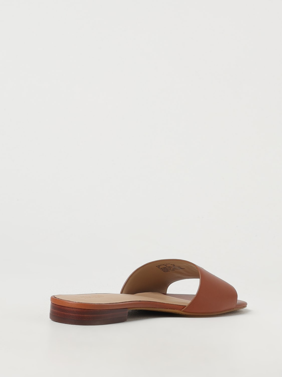 LAUREN RALPH LAUREN SANDALI BASSO: Mules Lauren Ralph Lauren in pelle , Cuoio - Img 3