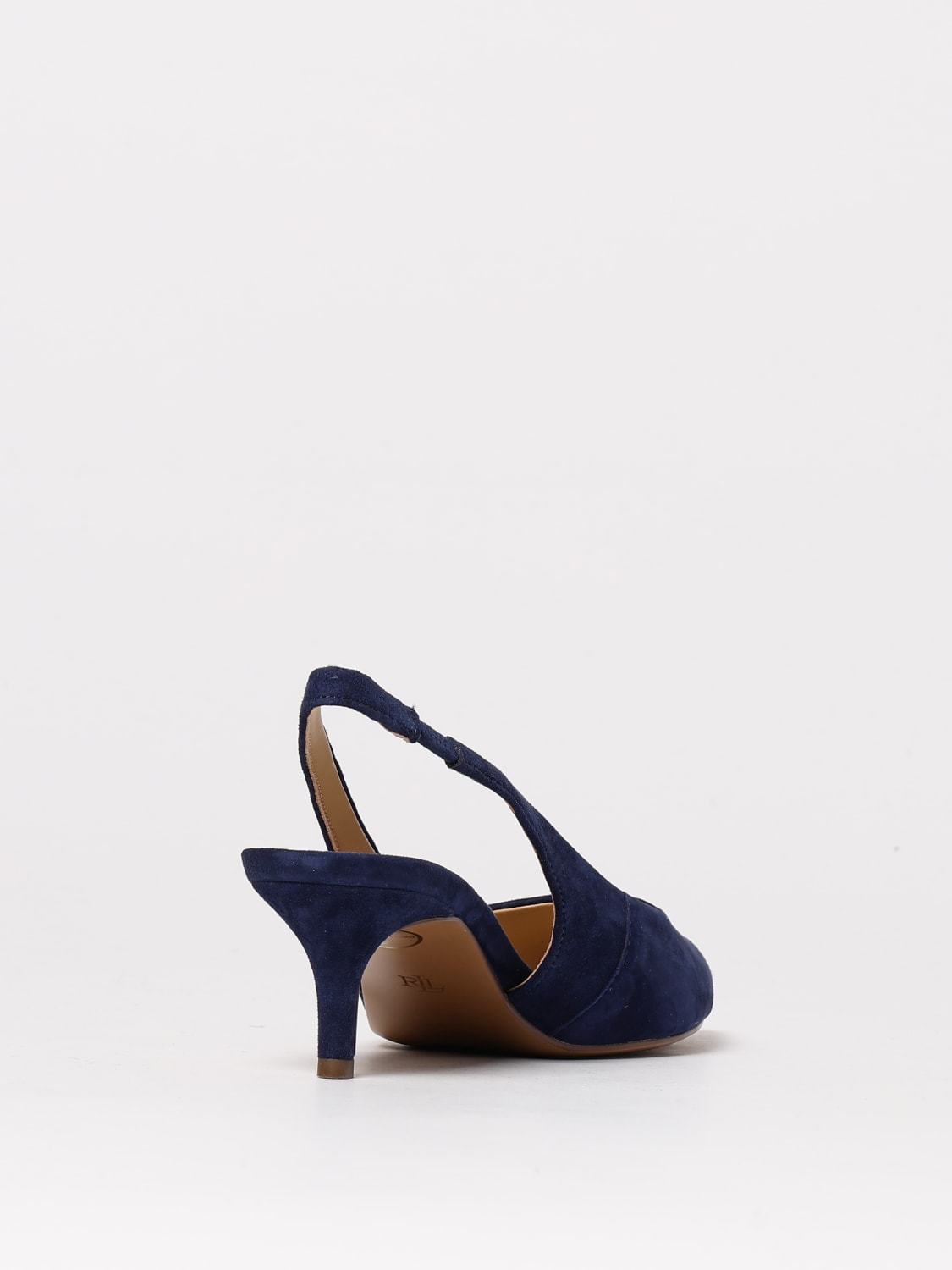 LAUREN RALPH LAUREN DÉCOLLETÉ: Slingback Lauren Ralph Lauren in camoscio , Blue - Img 3