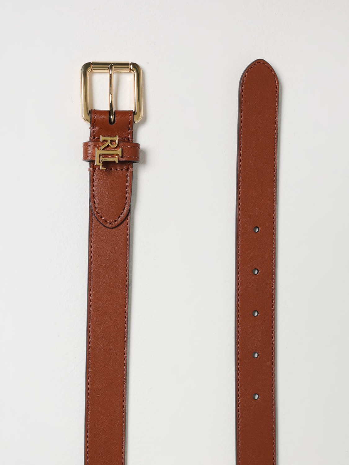 LAUREN RALPH LAUREN CINTURA: Cintura Lauren Ralph Lauren in pelle , Cuoio - Img 2