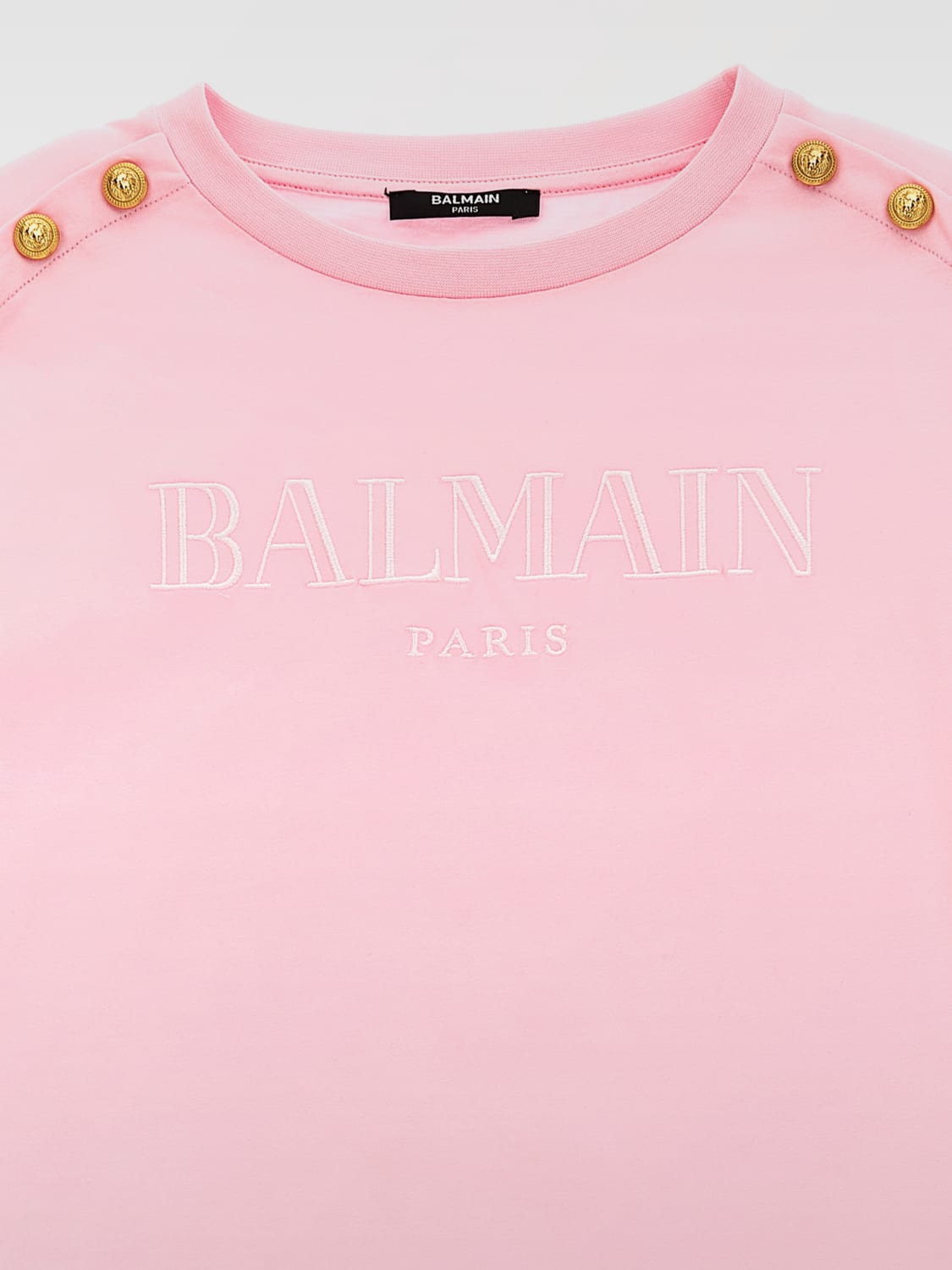 キッズ用トップス BALMAIN SS25 'Balmain Vintage' T-shirt (BW8A21Z0116 100OR) BALMAIN: T-shirt kids - White | Balmain t-shirt BW8A21Z0116