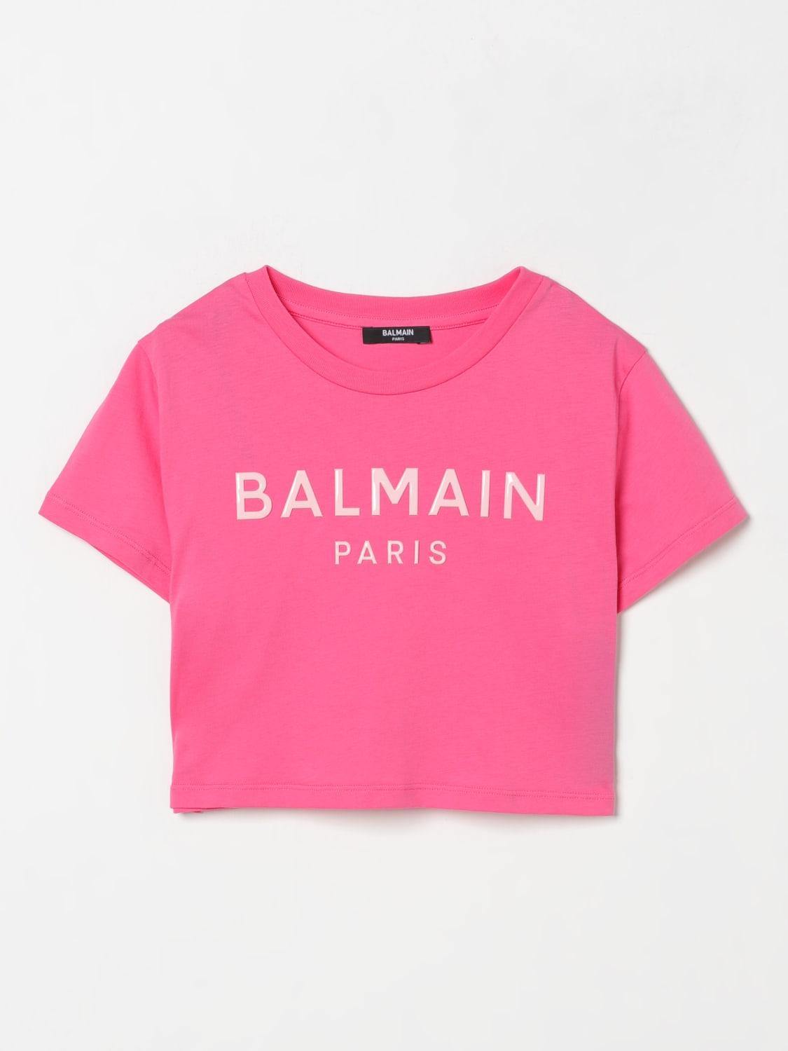 BALMAIN T-SHIRT: T-shirt kids Balmain, Fuchsia - Img 1