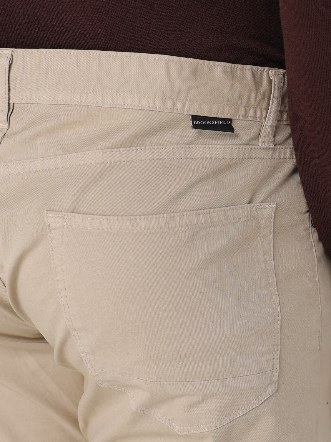 BROOKSFIELD PANTALONI: Pantalone Brooksfield in cotone stretch , Beige - Img 3