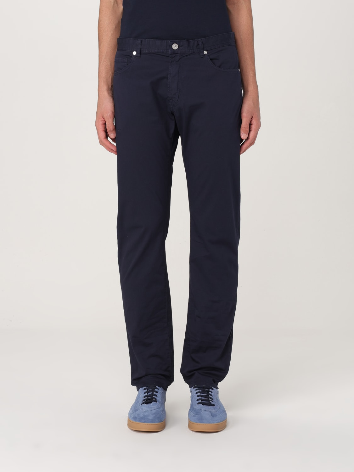 BROOKSFIELD 裤子: 裤子 男士 Brooksfield, 海军蓝 - Img 1