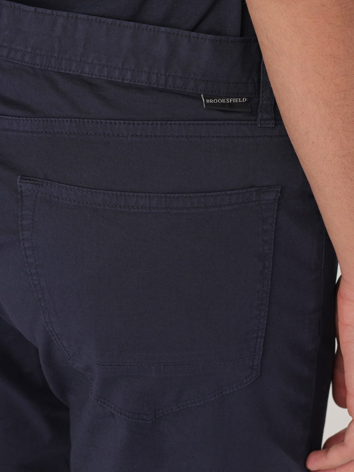 BROOKSFIELD 裤子: 裤子 男士 Brooksfield, 海军蓝 - Img 3