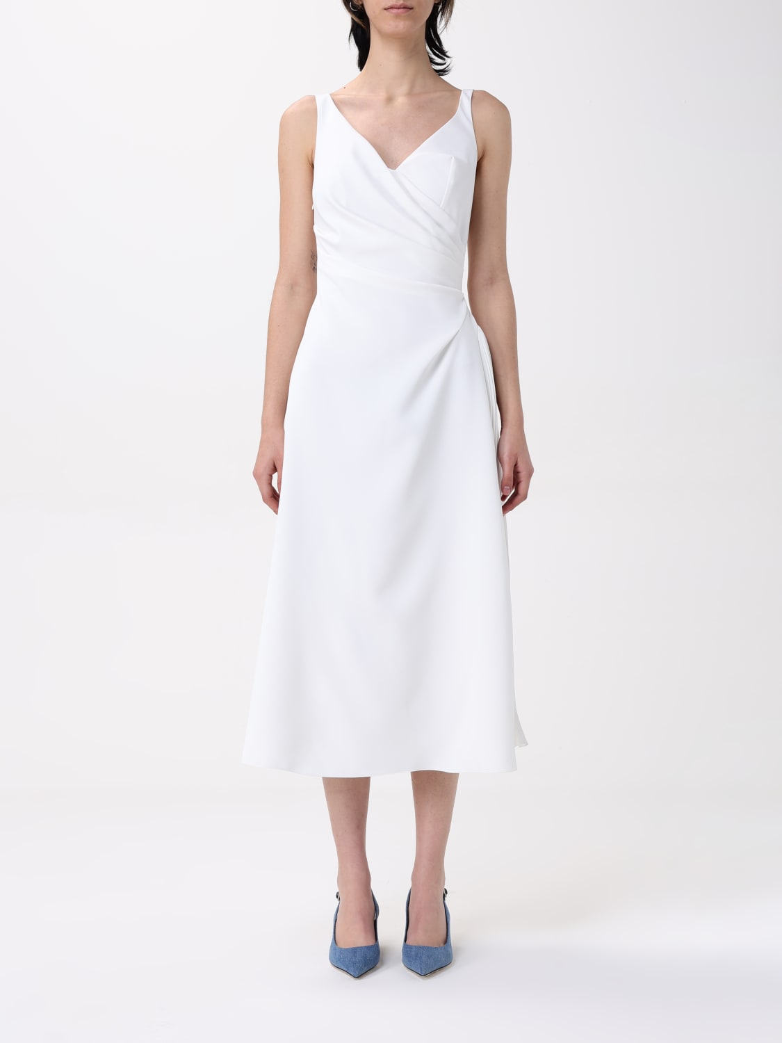 ERMANNO SCERVINO ABITO: Abito Ermanno Scervino in crêpe , Bianco - Img 1
