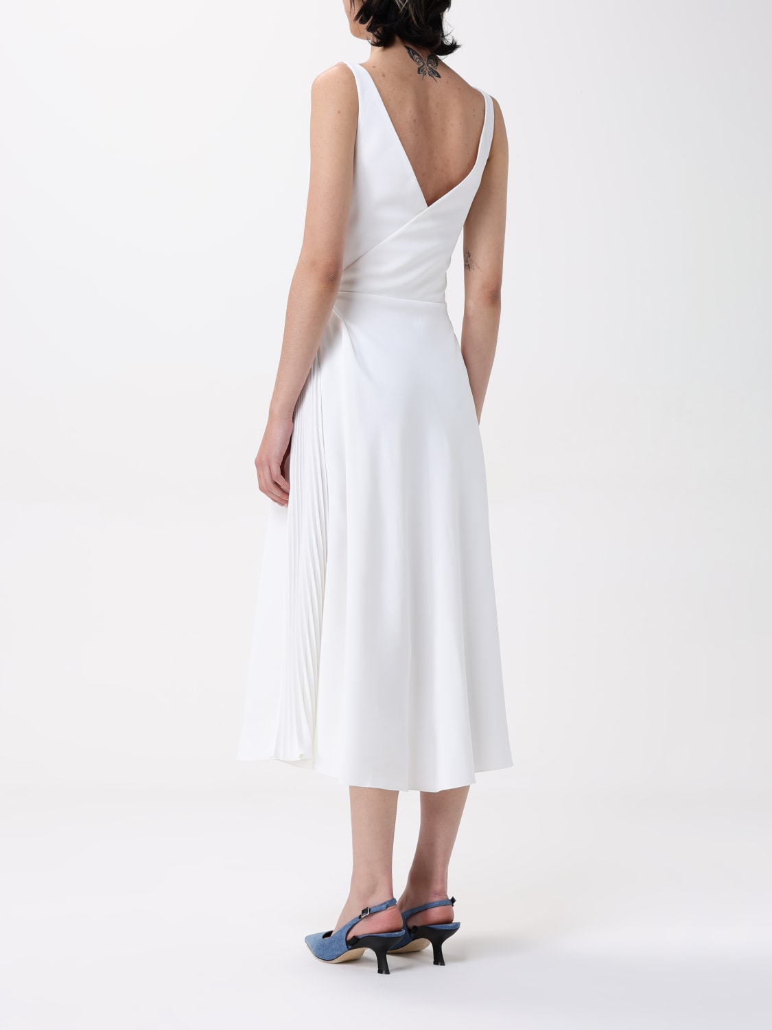 ERMANNO SCERVINO ABITO: Abito Ermanno Scervino in crêpe , Bianco - Img 2
