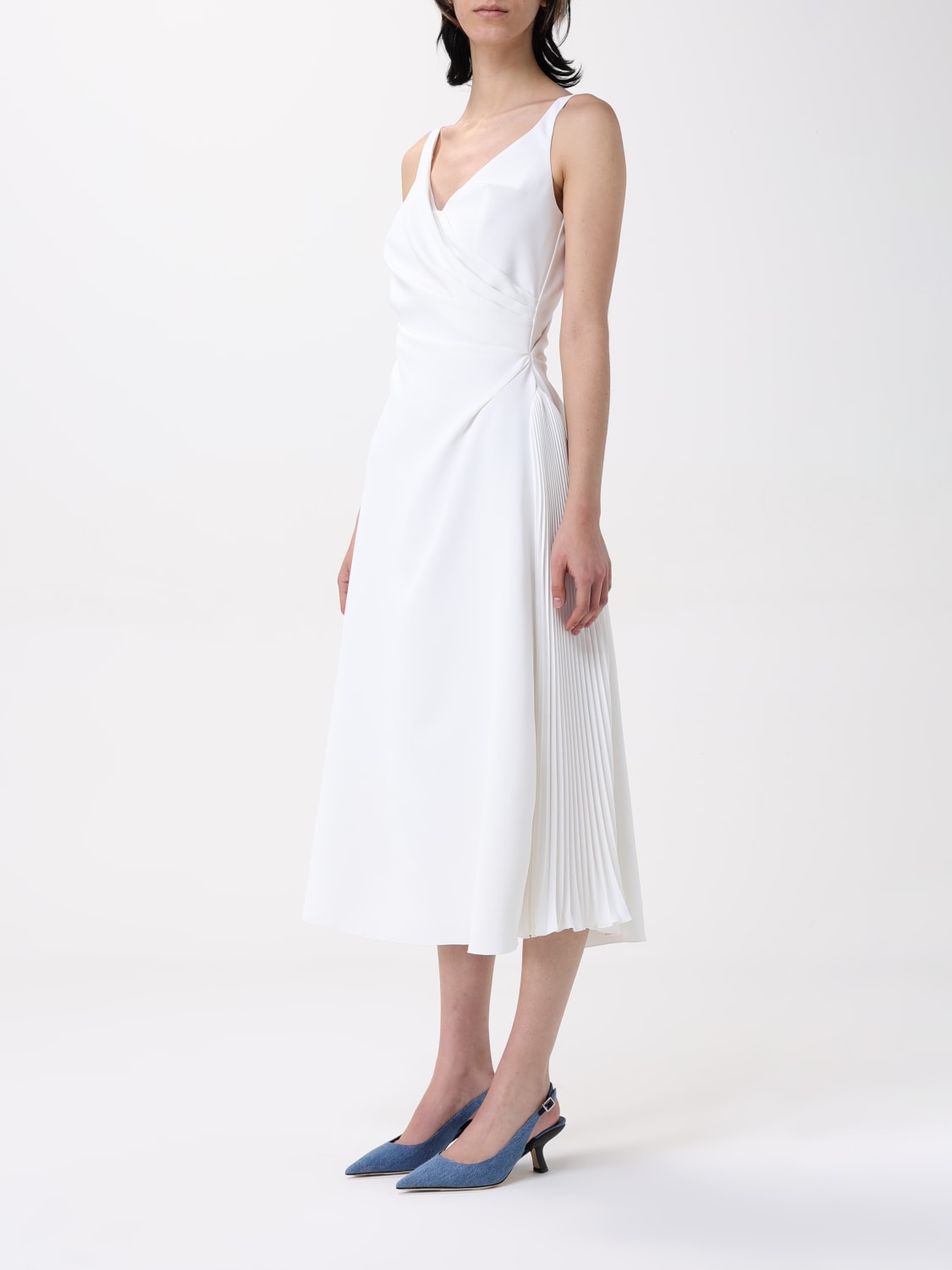 ERMANNO SCERVINO ABITO: Abito Ermanno Scervino in crêpe , Bianco - Img 3