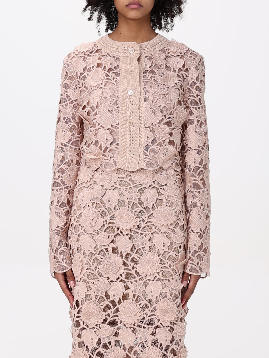 ERMANNO SCERVINO: lace jacket - Nude | Ermanno Scervino
