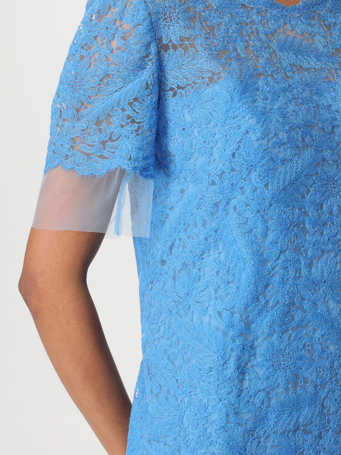 ワンピース ERMANNO SCERVINO Woman Dress Gnawed Blue D462Q338OEX 84141 ERMANNO SCERVINO: Dress woman - Gnawed Blue | Ermanno
