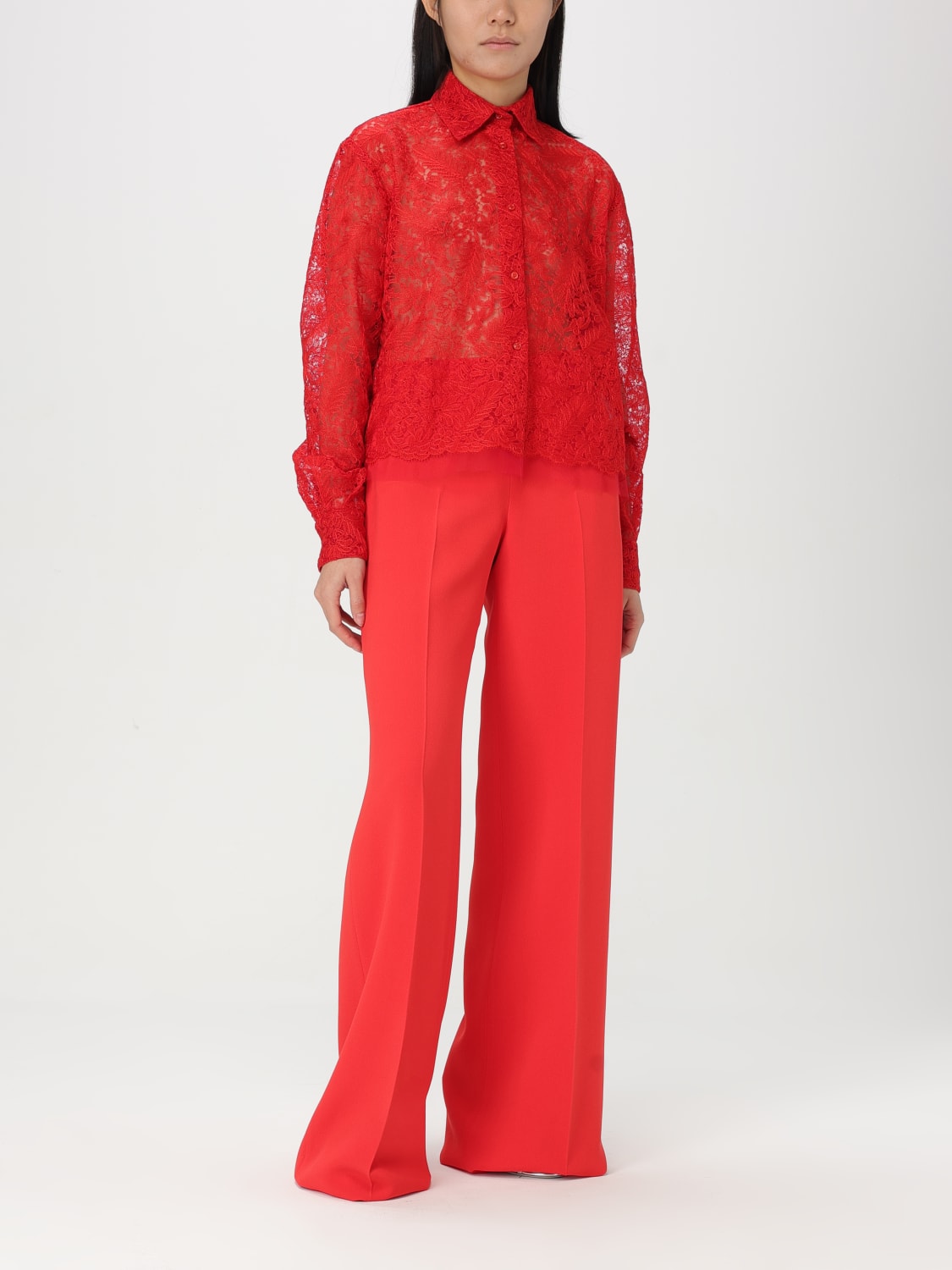 パンツ ERMANNO SCERVINO Woman Pants Black D466P308ILM 95708 ERMANNO SCERVINO: Pants woman - Red | Ermanno Scervino pants