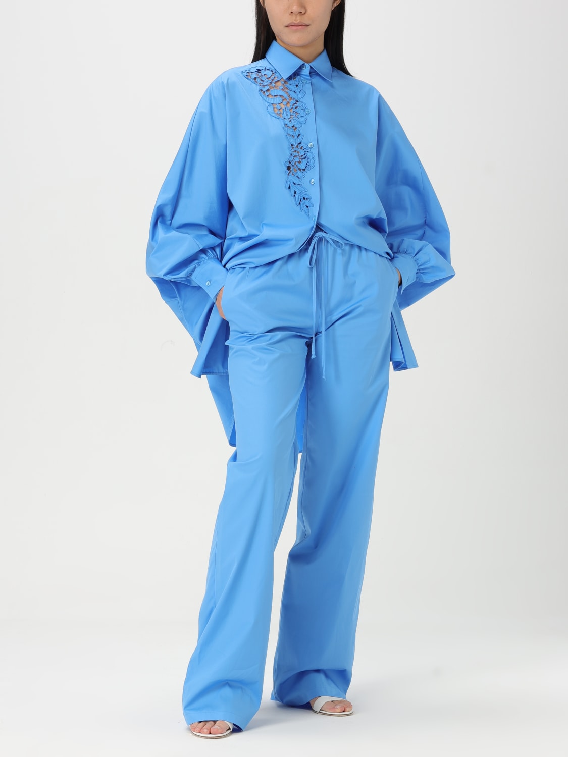 パンツ ERMANNO SCERVINO Woman Pants Gnawed Blue D462P303BQP 74139 ERMANNO SCERVINO: Pants woman - Gnawed Blue | Ermanno