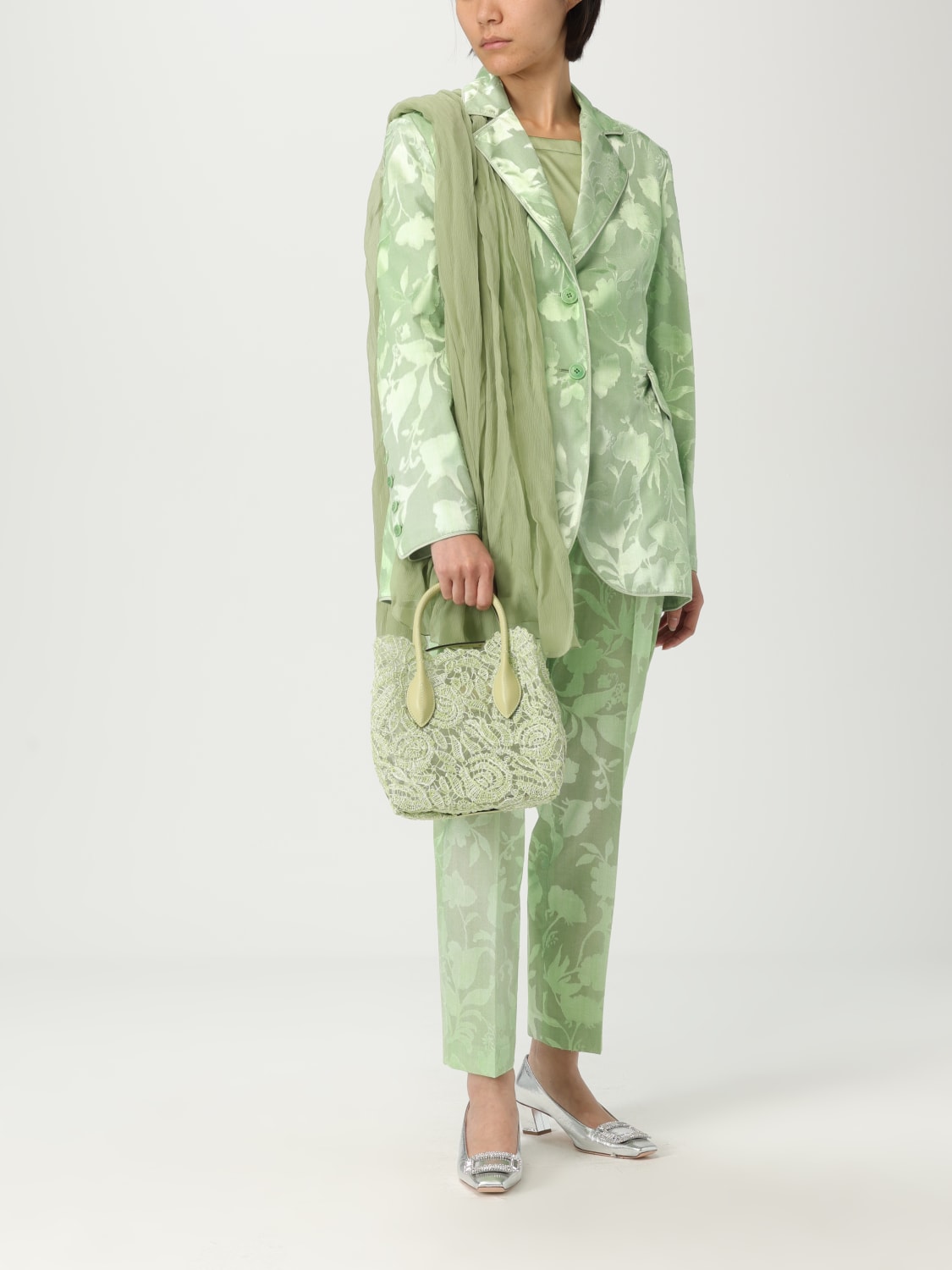 パンツ ERMANNO SCERVINO Woman Pants Green D466P700YSH S4665 ERMANNO SCERVINO: Pants woman - Green | Ermanno Scervino