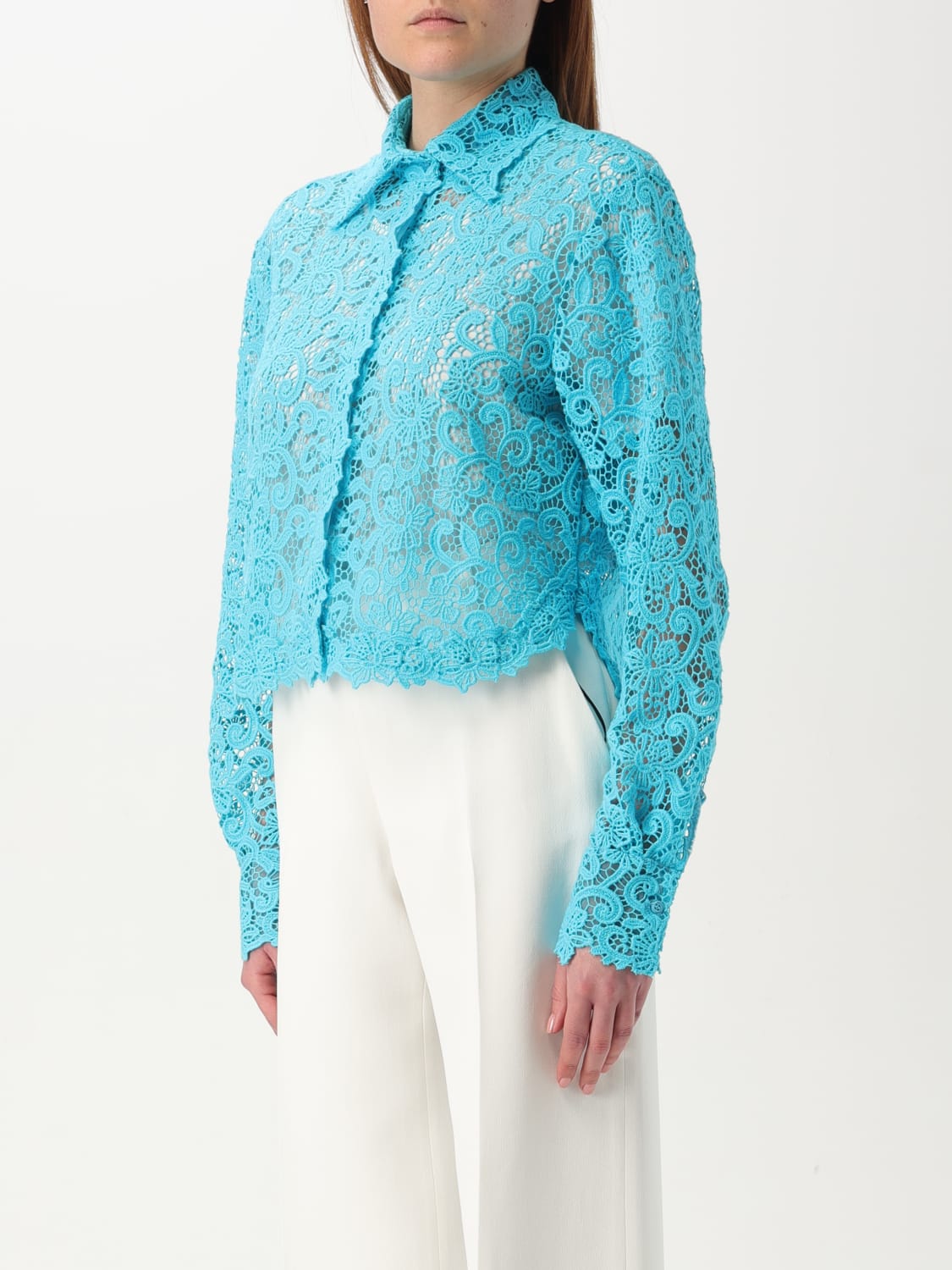 ERMANNO SCERVINO LIFE SHIRT: Shirt woman Ermanno Scervino Life, Turquoise - Img 4