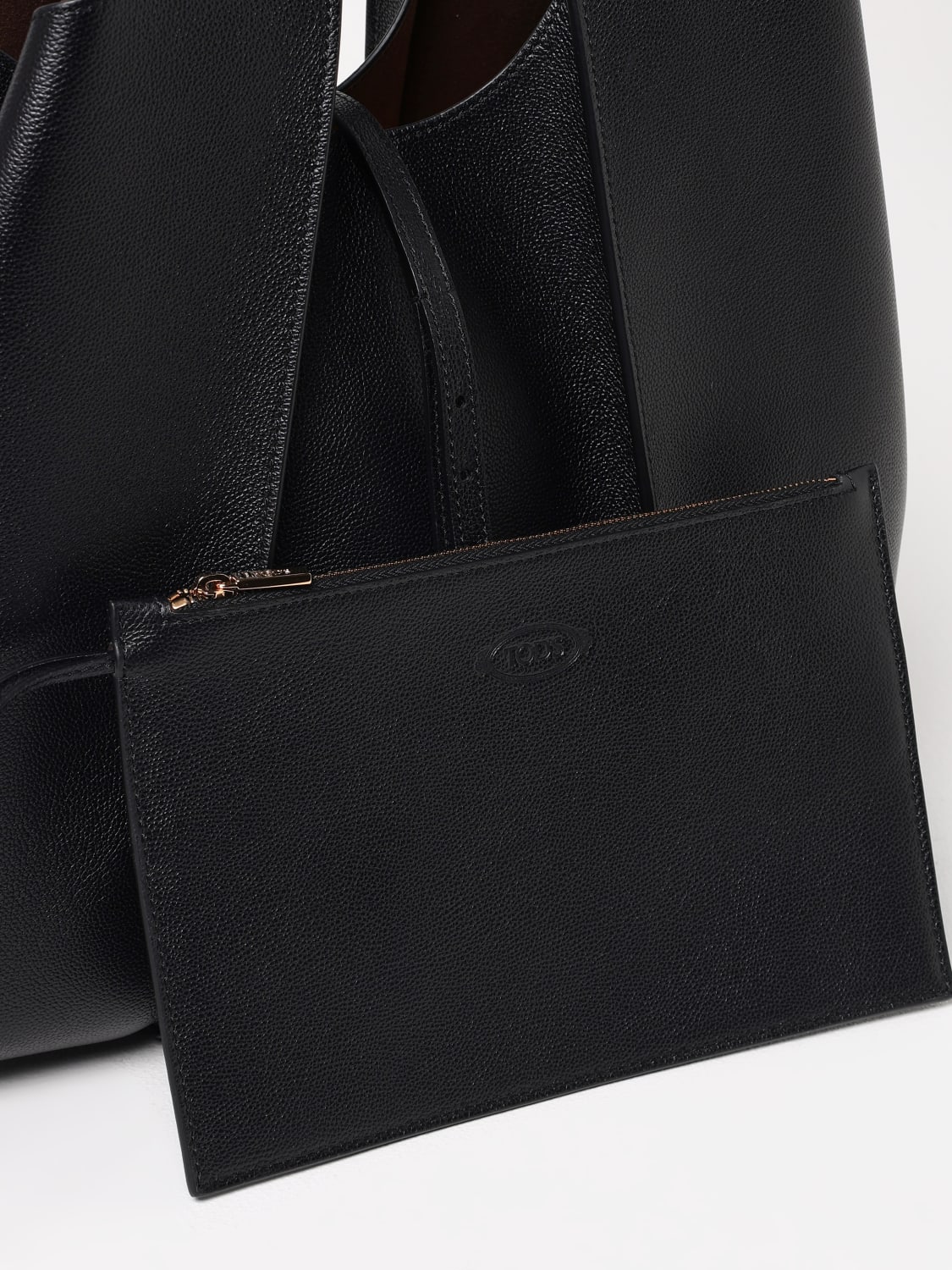 TOD'S BORSA A SPALLA: Borsa Timeless Tod's in pelle a grana , Nero - Img 3