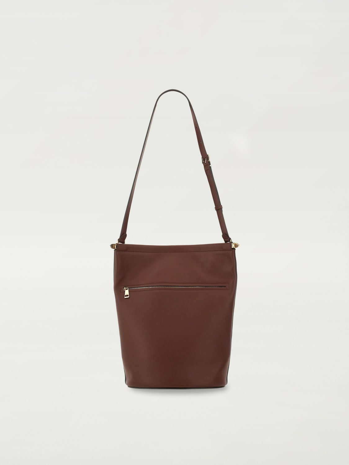 TOD'S BORSA A SPALLA: Borsa a spalla in pelle di vitello Tod's a secchiello, Marrone - Img 2