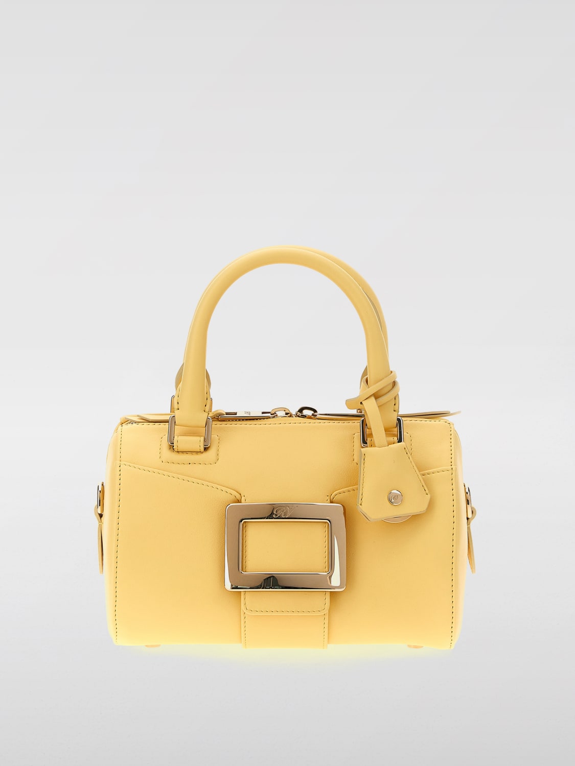 ROGER VIVIER BORSA MINI: Borsa Belle Vivier Mini Roger Vivier in pelle , Giallo - Img 1