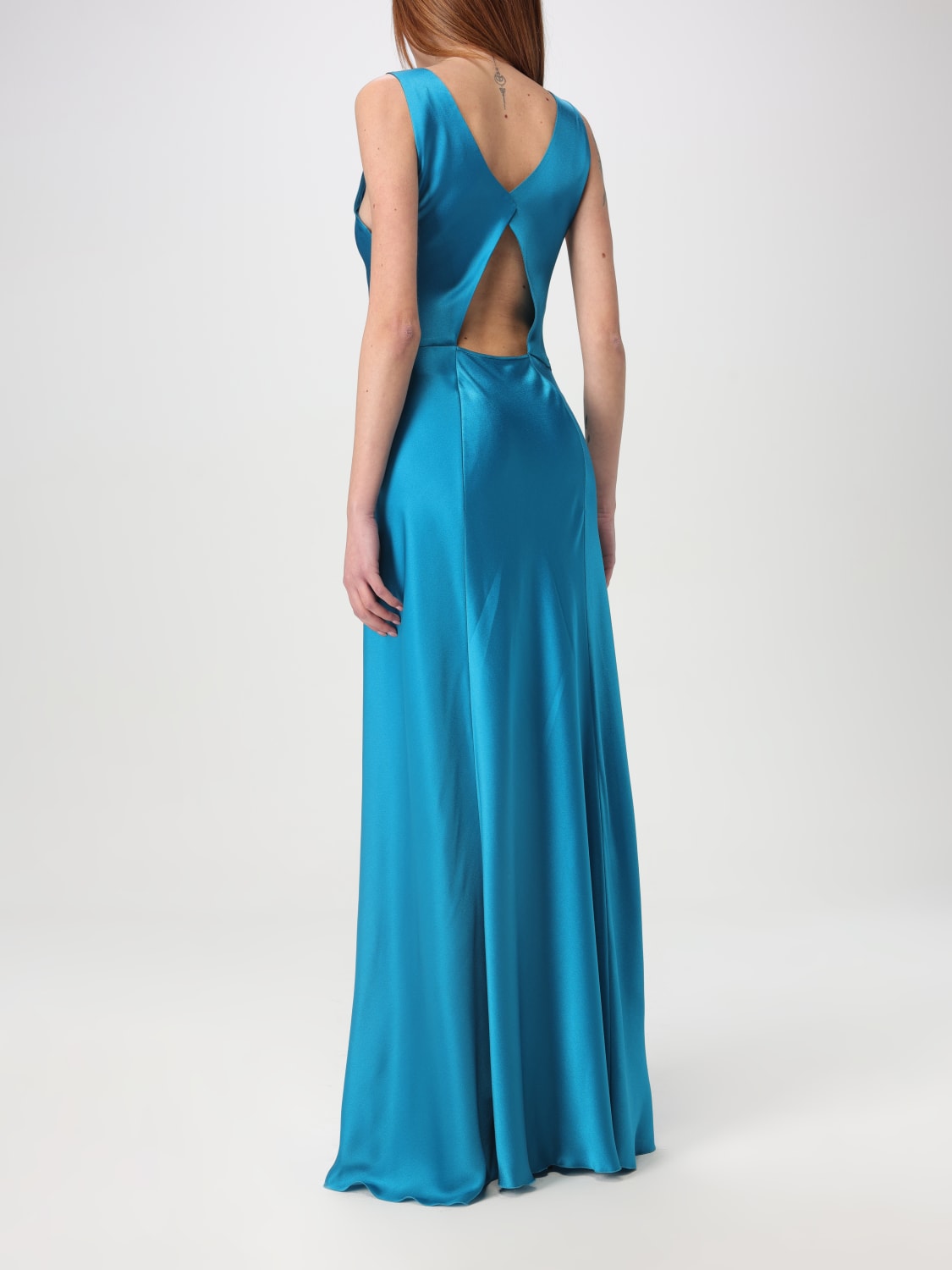 ワンピース A FERRETTI Woman Dress Gnawed Blue 04271619 0327 ALBERTA FERRETTI: Dress woman - Gnawed Blue | Alberta