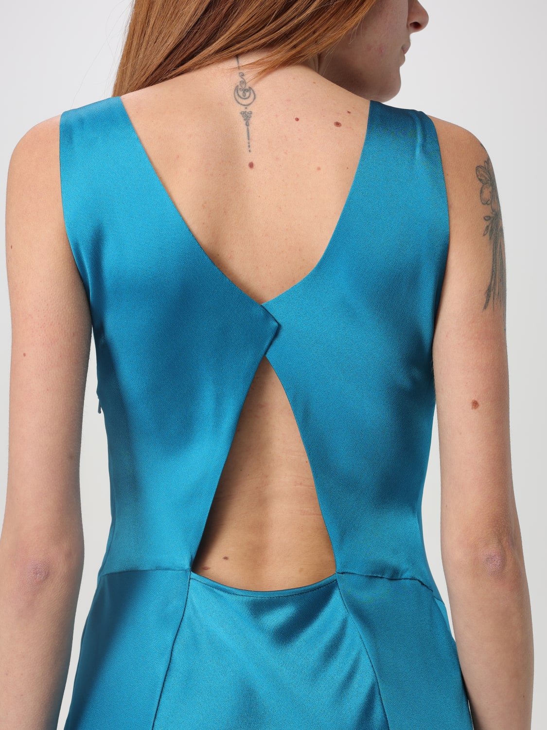 ワンピース A FERRETTI Woman Dress Gnawed Blue 04271619 0327 ALBERTA FERRETTI: Dress woman - Gnawed Blue | Alberta
