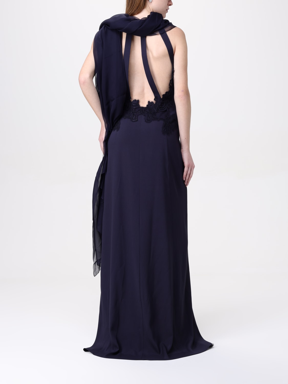 ALBERTA FERRETTI SCIARPA: Stola Alberta Ferretti in chiffon di seta, Blue - Img 5