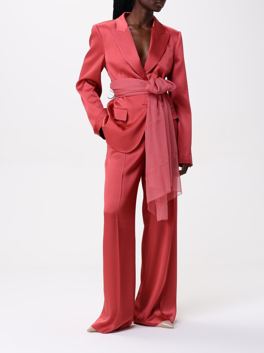 ALBERTA FERRETTI SCIARPA: Stola Alberta Ferretti in chiffon di seta, Lilla - Img 5