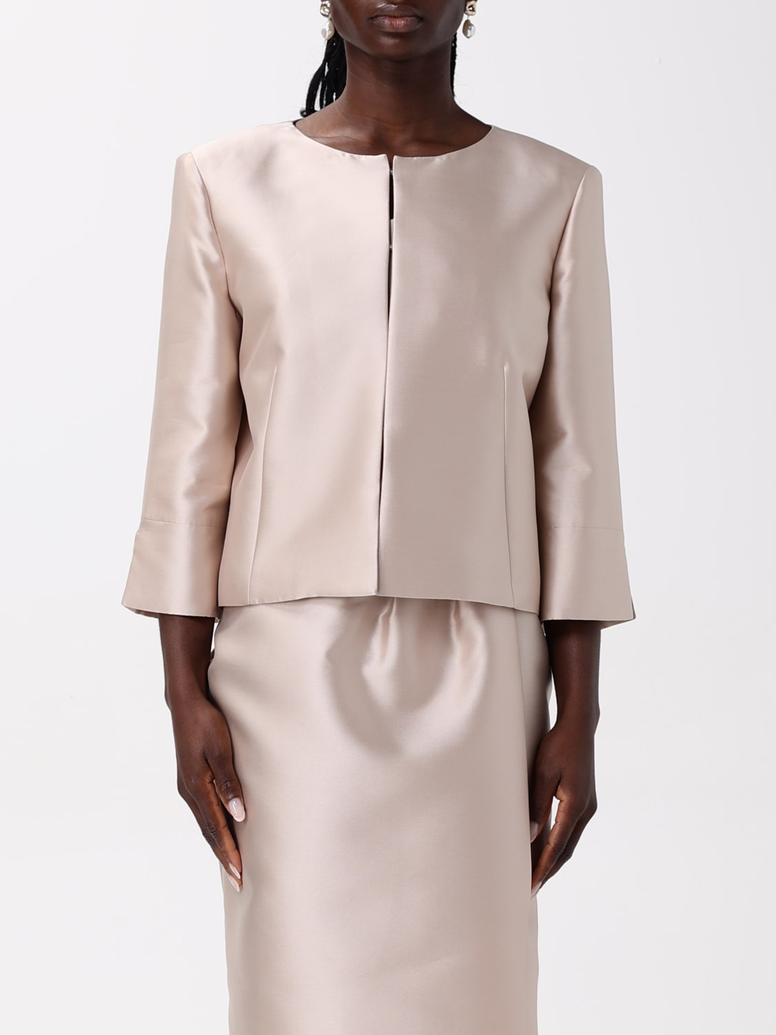ジャケット A FERRETTI Woman Jacket Ivory 05221625 0005 ALBERTA FERRETTI: Blazer woman - Ivory | Alberta Ferretti