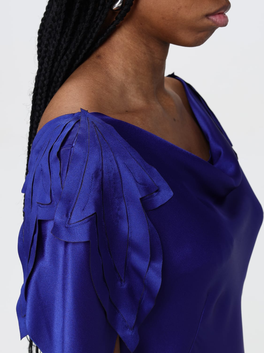 ワンピース A FERRETTI Woman Dress Gnawed Blue 0469119 0280 ALBERTA FERRETTI: Dress woman - Gnawed Blue | Alberta