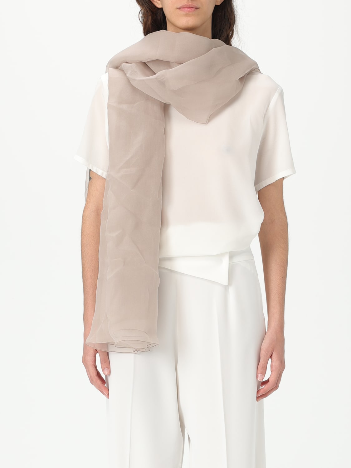 ALBERTA FERRETTI SCARF: Neck scarf woman Alberta Ferretti, Beige - Img 2