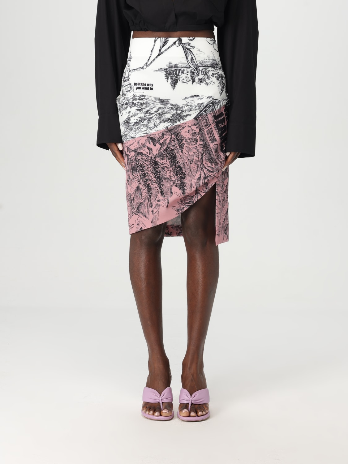 スカート MOSCHINO JEANS Woman Skirt Pink 01043232 1188 MOSCHINO JEANS: Skirt woman - Pink | Moschino Jeans skirt