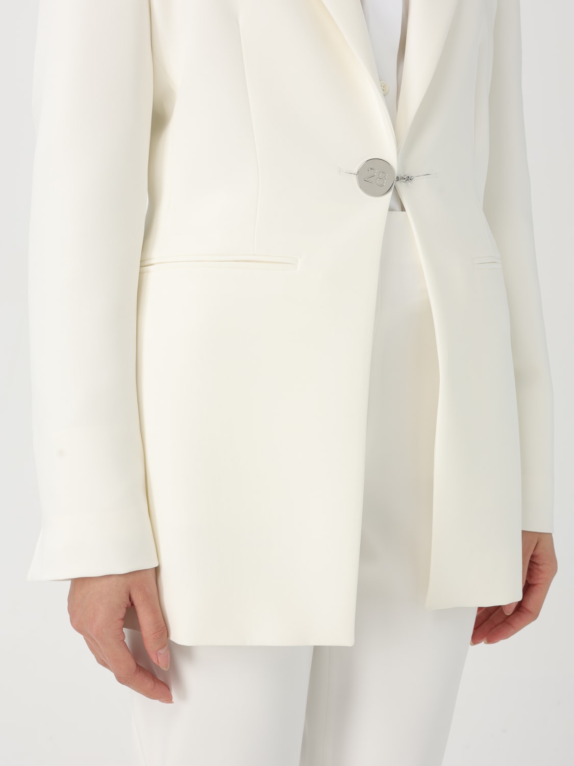 アウターその他 MOSCHINO JEANS Woman Blazer White 05063225 0002 MOSCHINO JEANS: Blazer woman - White | Moschino Jeans blazer