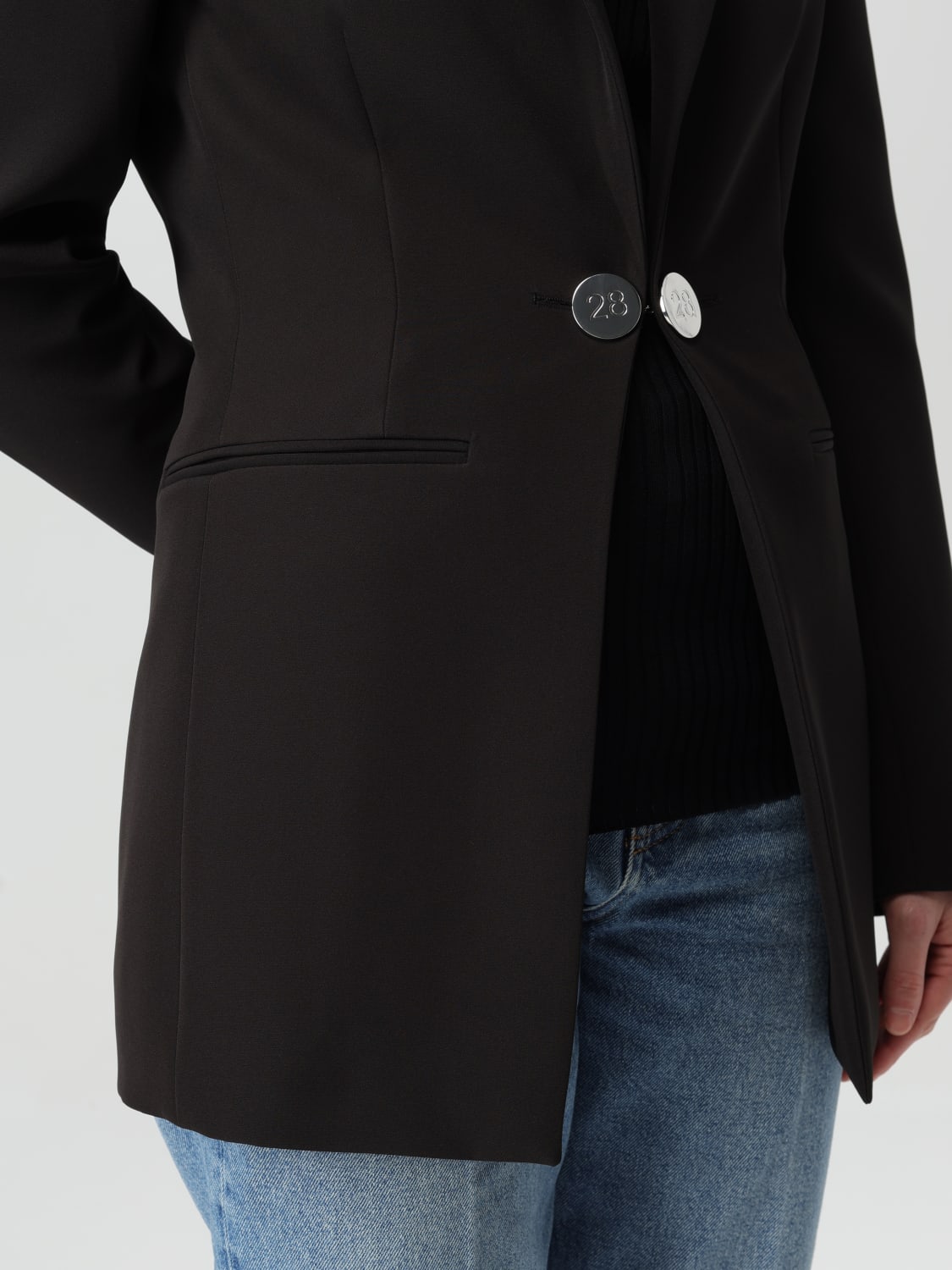 アウターその他 MOSCHINO JEANS Woman Blazer Black 05063225 0555 MOSCHINO JEANS: Blazer woman - Black | Moschino Jeans blazer