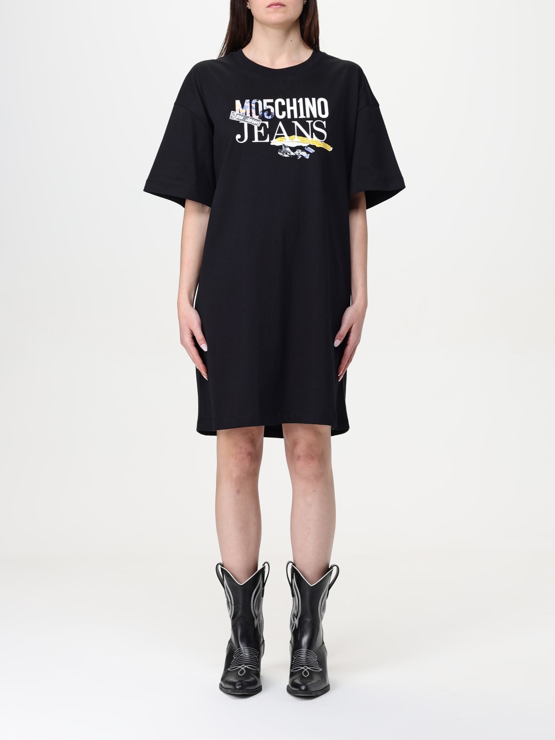 ワンピース MOSCHINO JEANS Woman Dress Black Moschino Jeans Outlet: Dress woman - Black | Moschino Jeans