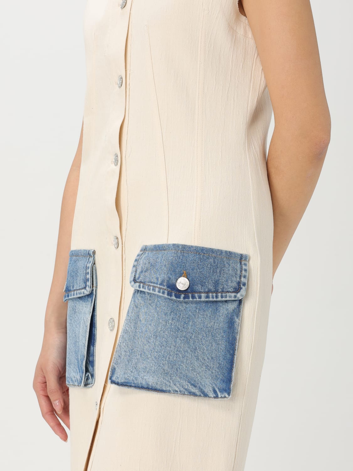 ワンピース MOSCHINO JEANS Woman Dress Beige 04013717 1463 MOSCHINO JEANS: Dress woman - Beige | Moschino Jeans dress
