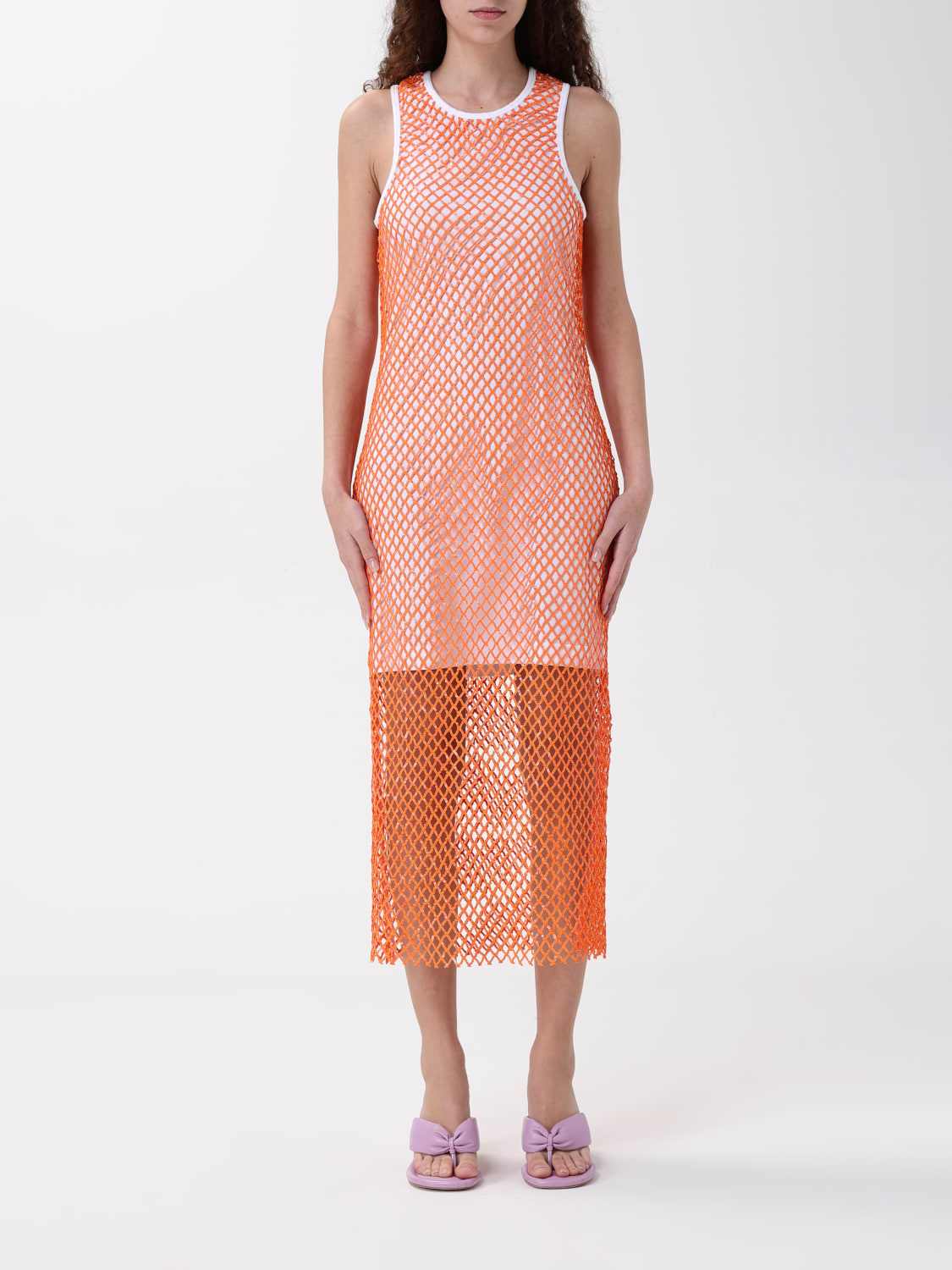 ワンピース MOSCHINO JEANS Woman Dress Orange 04213727 0064 MOSCHINO JEANS: Dress woman - Orange | Moschino Jeans dress