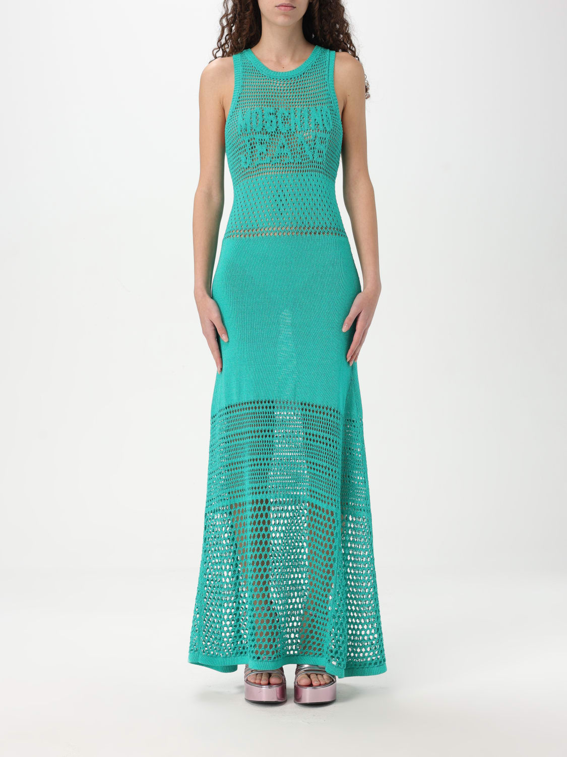ワンピース MOSCHINO JEANS Woman Dress Green 04813701 0381 MOSCHINO JEANS: Dress woman - Green | Moschino Jeans dress