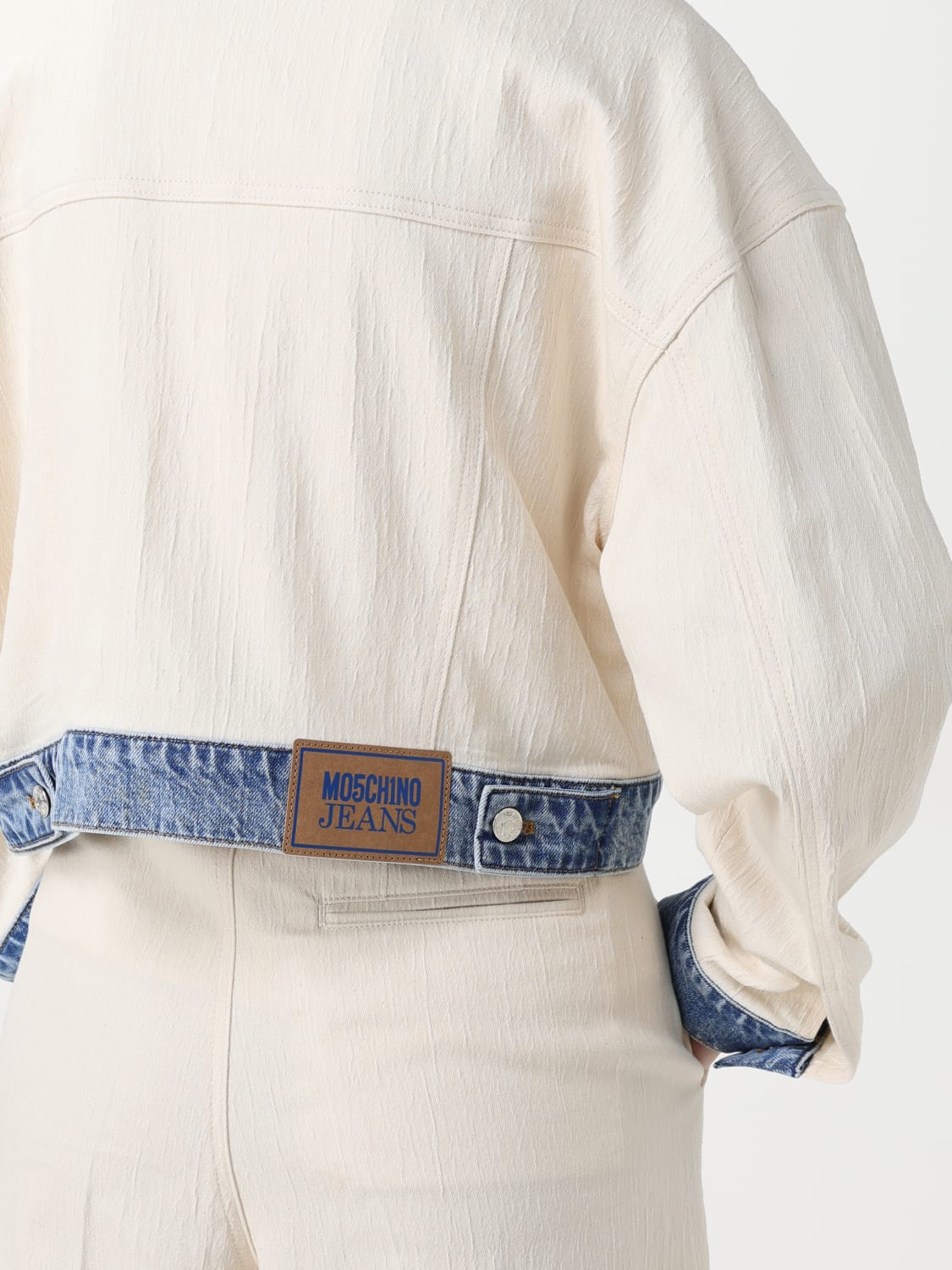 ジャケット MOSCHINO JEANS Woman Jacket Beige 05093717 1463 MOSCHINO JEANS: women's jacket - Beige | Moschino Jeans