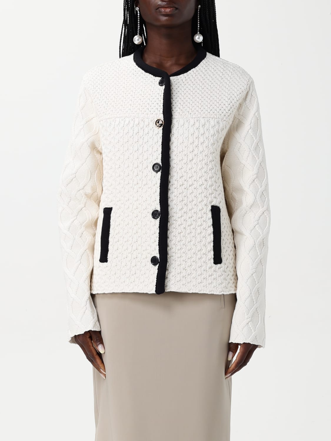 ジャケット MOSCHINO COUTURE Woman Jacket Ivory 05810507 0003 MOSCHINO COUTURE: women's jacket - Ivory | Moschino Couture