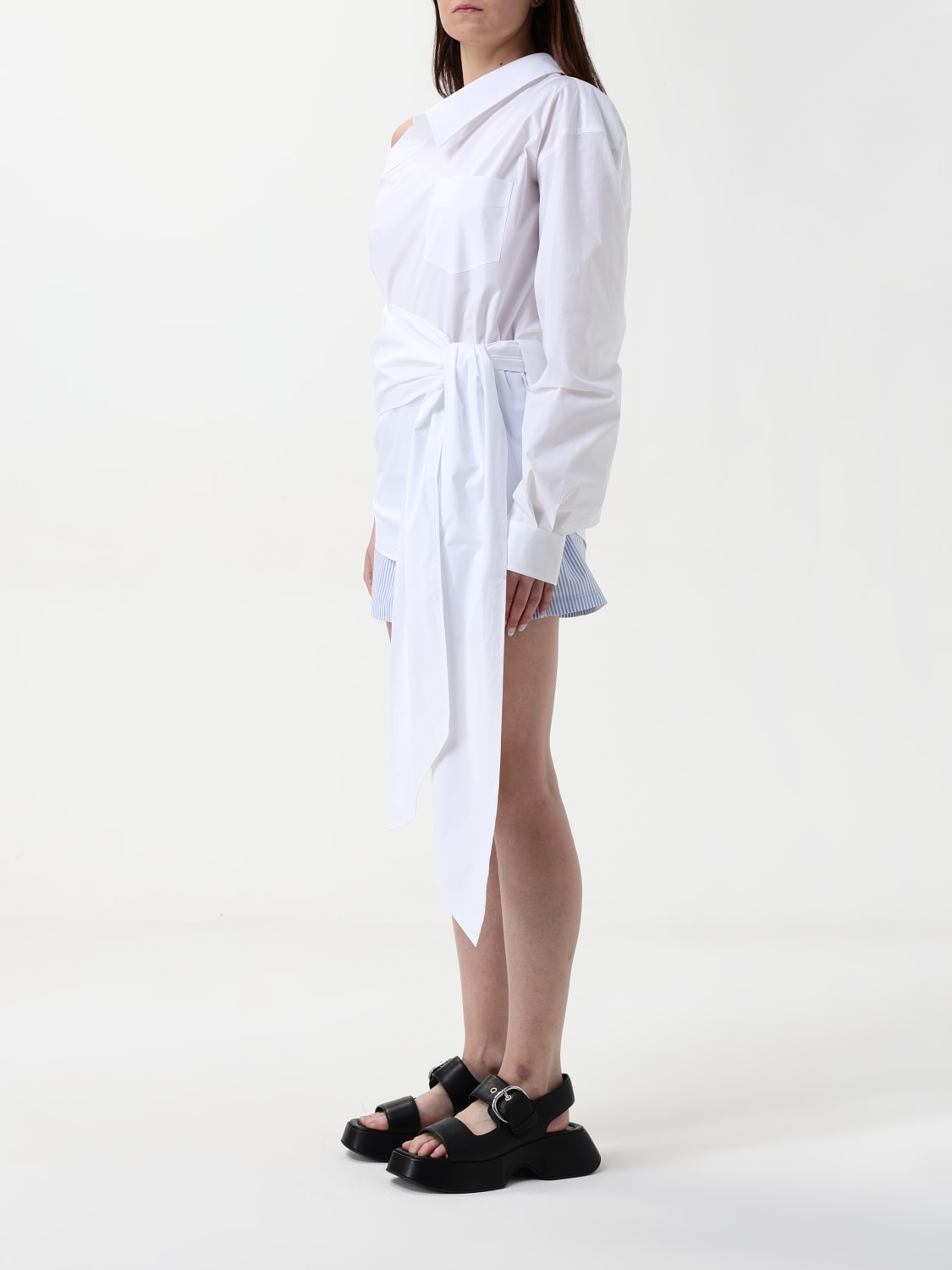 MOSCHINO COUTURE HEMDBLUSE: Hemdbluse damen Moschino Couture, Weiß - Img 4