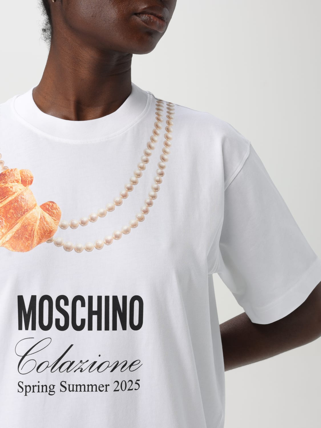 Tシャツ・カットソー MOSCHINO COUTURE Woman T-Shirt White 07140541 3001 MOSCHINO COUTURE: T-shirt woman - White 1 | Moschino Couture