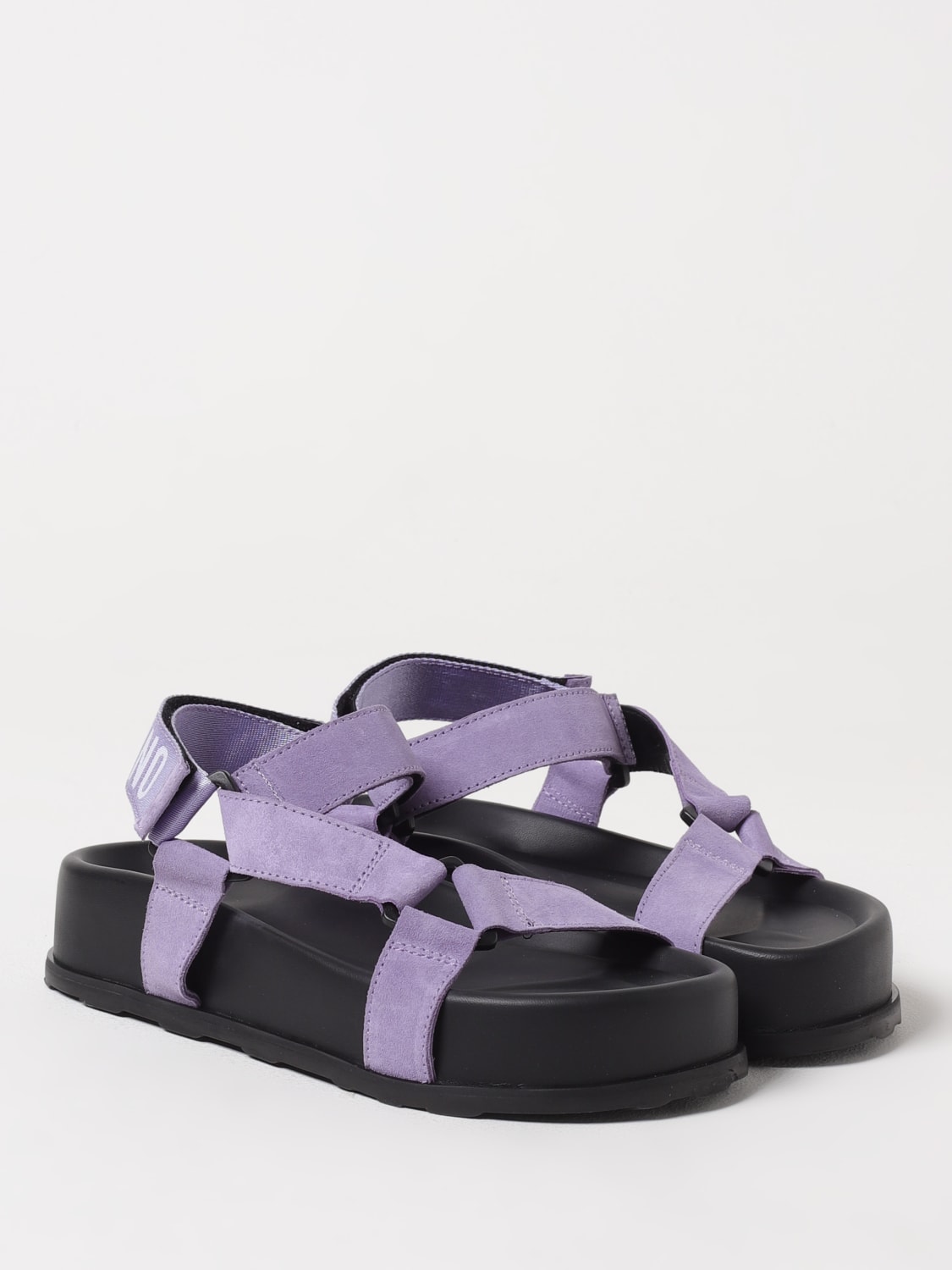 MOSCHINO COUTURE FLAT SANDAL: Shoes woman Moschino Couture, Lilac - Img 2