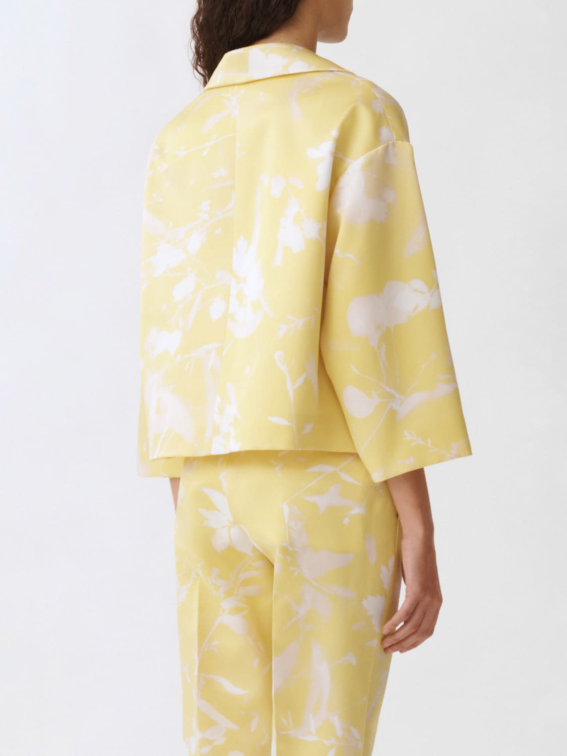 FABIANA FILIPPI JACKET: Fabiana Filippi silk jacket with print, Yellow - Img 3