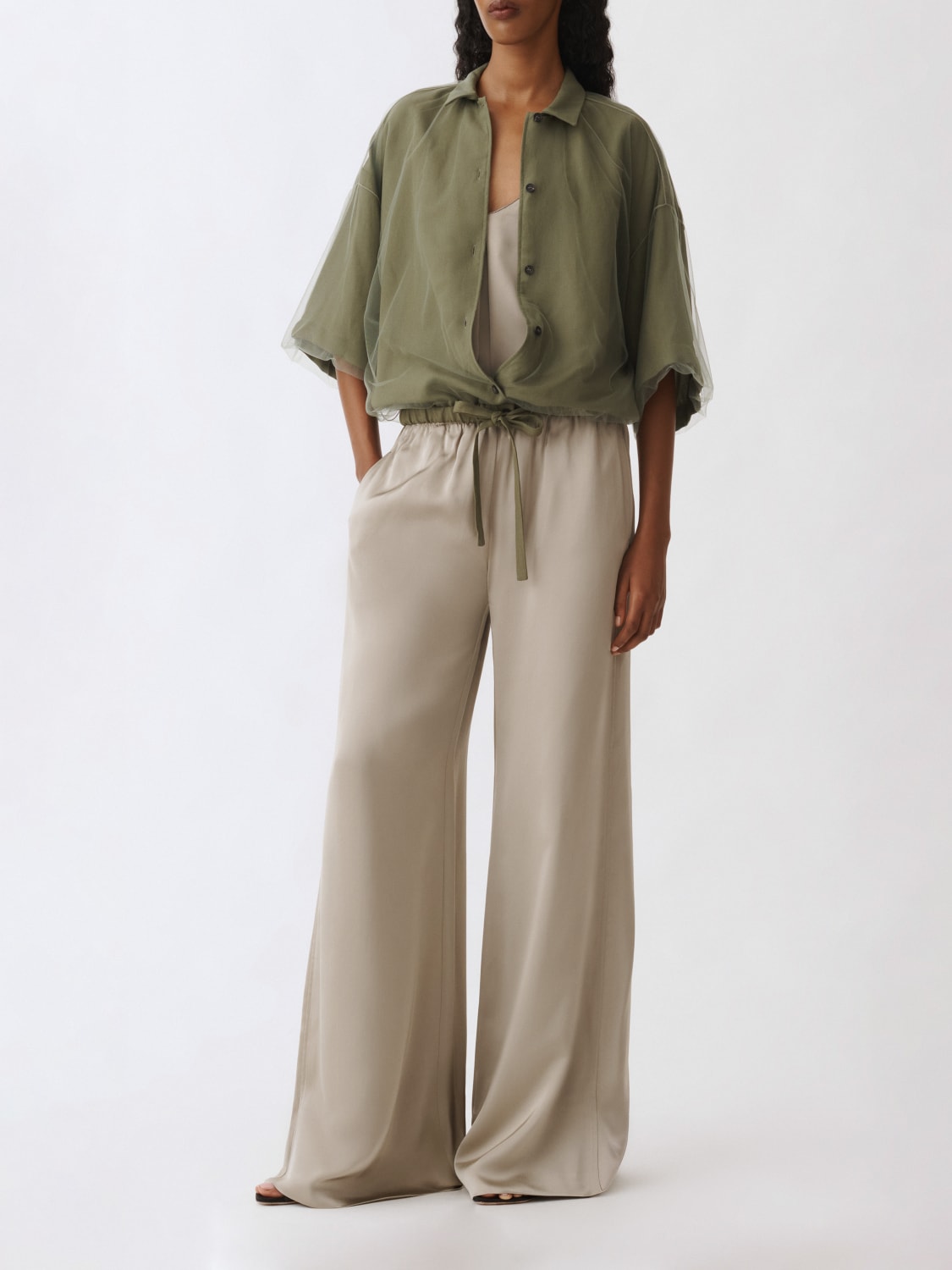 パンツ FABIANA FILIPPI Woman Pants Beige PAD265F326L192 1261 Fabiana Filippi Wool Pants - Beige - Women