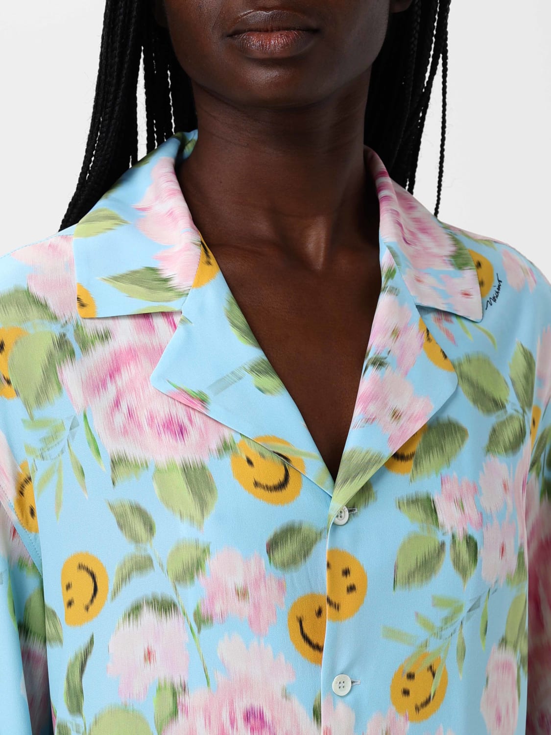 MOSCHINO COUTURE: Shirt woman - Gnawed Blue | Moschino