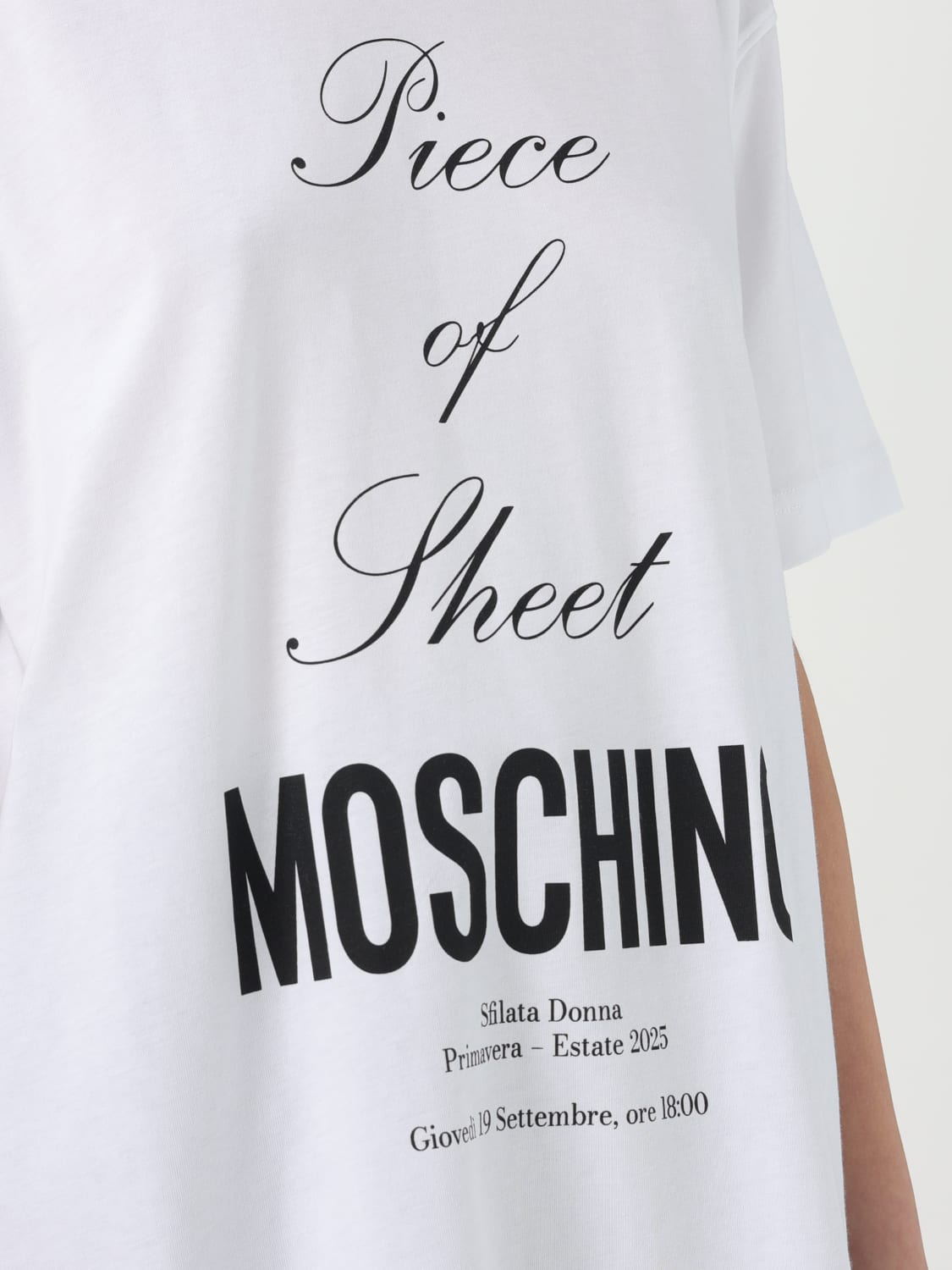 Tシャツ・カットソー MOSCHINO COUTURE Woman T-Shirt White 07170441 1001 MOSCHINO COUTURE: T-shirt in cotone con stampa slogan