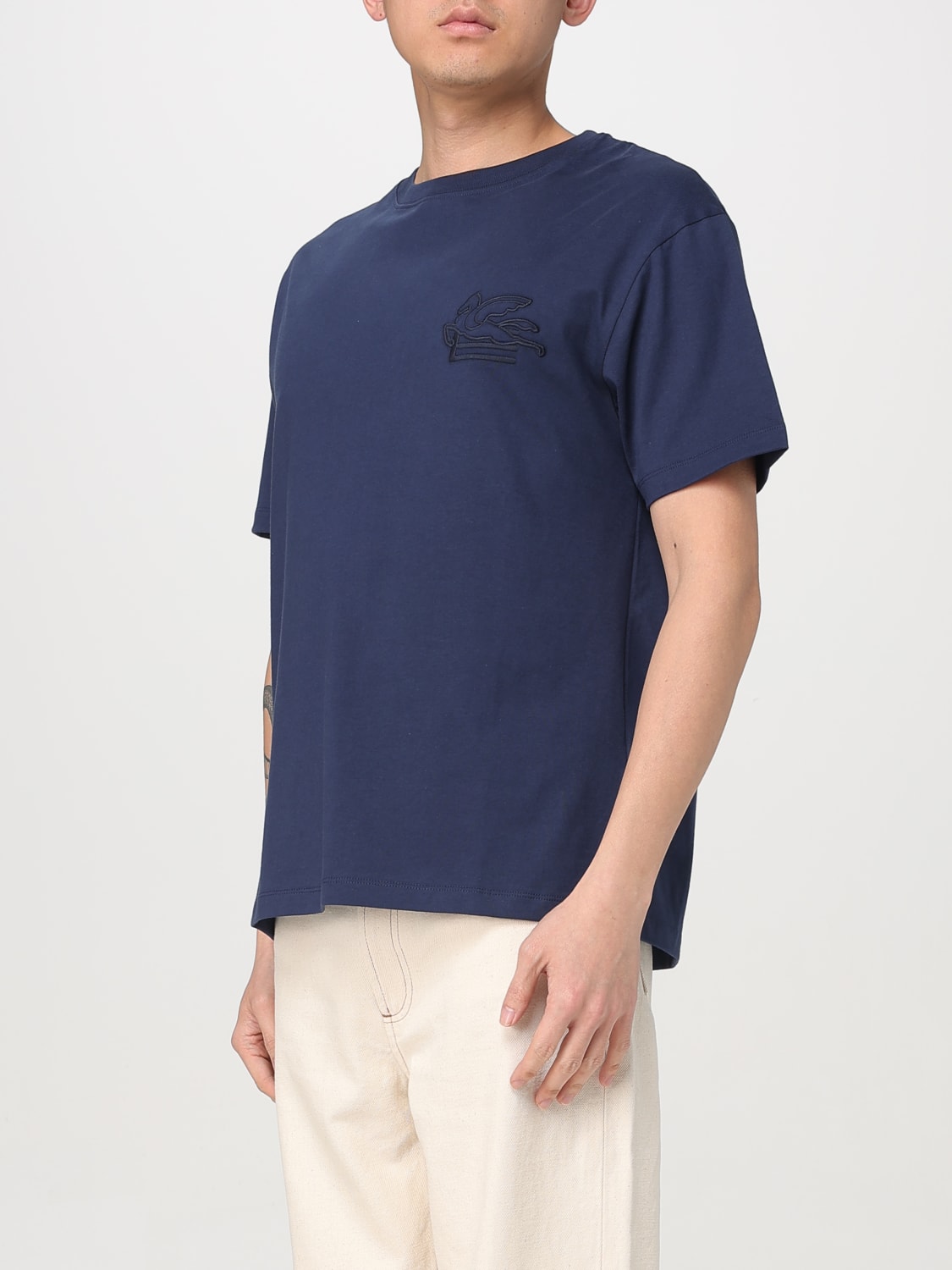 【ETRO】FW25 T-SHIRT LOGO (MRMA0007 AR233 B0065) ETRO: T-shirt men - Blue | Etro t-shirt MRMA0007AR233 online