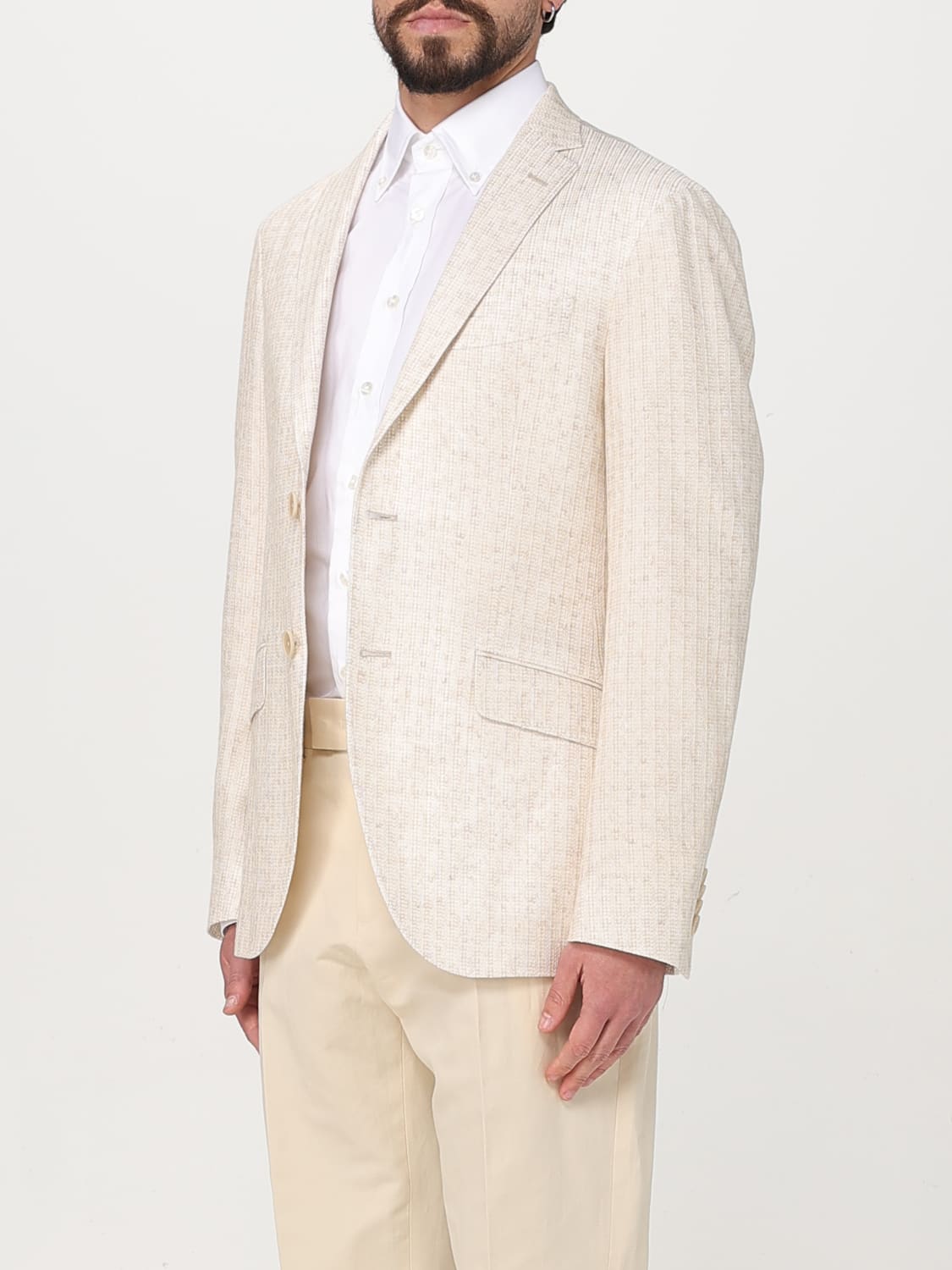 ETRO JACKET: Blazer men Etro, Milk - Img 4