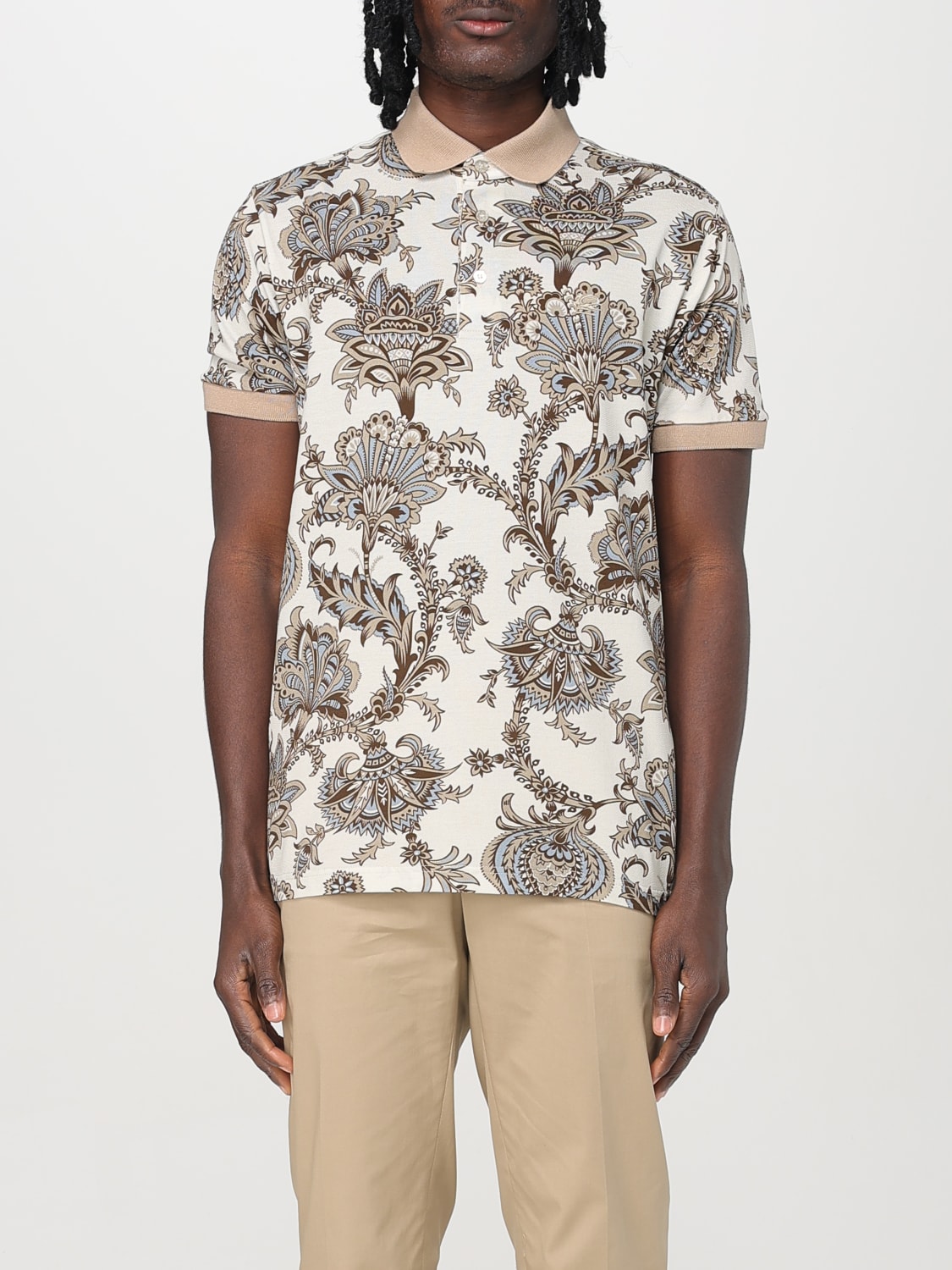 ETRO POLO: Polo herren Etro, Beige - Img 1