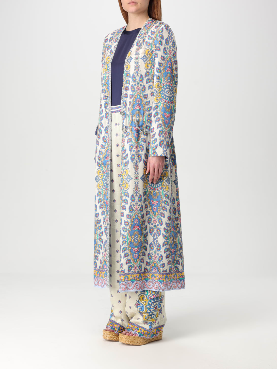 ETRO MANTEL: Mantel damen Etro, Hellblau - Img 4